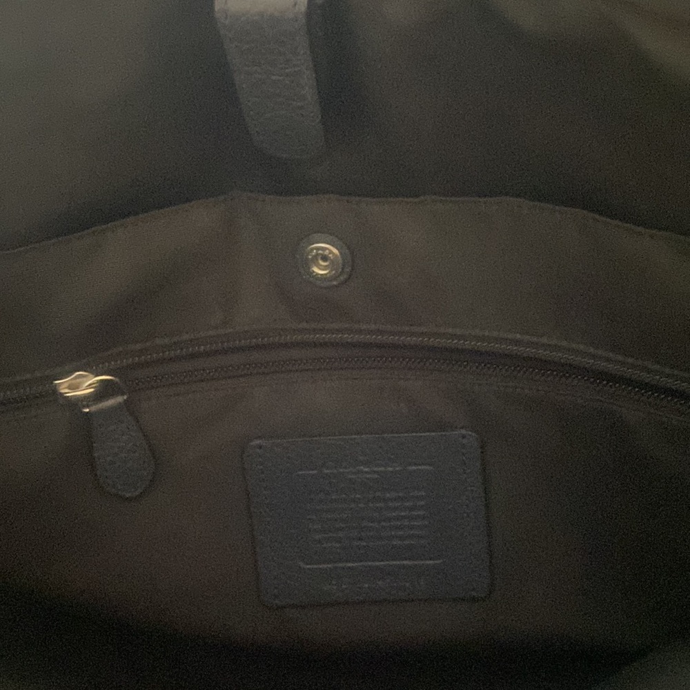 π Coach F11319 Briefcase Graphite Pebbled Leather Business Work laptop Bag - Picture 6 of 8